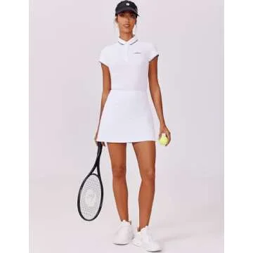 PINSPARK Women's High Waist Athletic Skort with Pockets