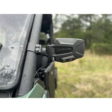 Seizmik Pursuit Night Vision Series Side View UTV Mirror | Set of 2 | Shatter Resistant | Dual Color Illumination | Compatible with 2 inch Round Tube ROPS