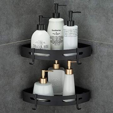 Hoomtaook Adhesive Corner Shelf - Stylish Bathroom Organizer