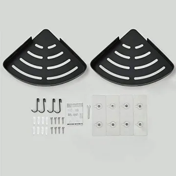 Hoomtaook Corner Shower Shelf - No Drilling, 2-Tier Organizer