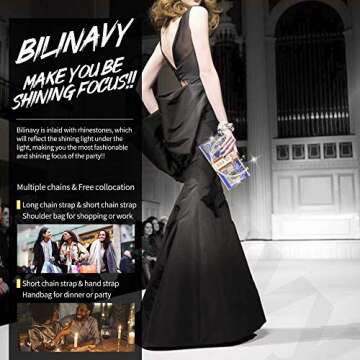 Money Clutch Purses for Women, Stack of Cash Dollars Crystal Clutch Purses, Women Diamond Evening Bags Party Cocktail Rhinestone Handbags, Wedding Dinner Bag, Blue