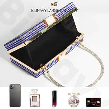Stylish Rhinestone Money Clutch Purse for Women
