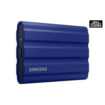 Samsung T7 Shield 1TB, Portable SSD with 1050MB/s, Rugged & IP65 Rated for All Adventures