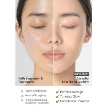 [JUNGSAEMMOOL OFFICIAL] Essential Skin Nuder Cushion (Fair) | Refill Included | Natural Finish | Buildable Coverage | Makeup Artist Brand | Cream Foundation