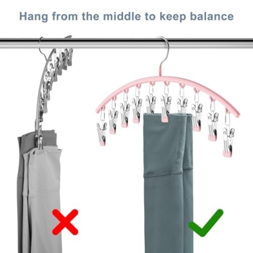 Space-Saving Legging Organizer Hangers 2 Pack for 20 Pants