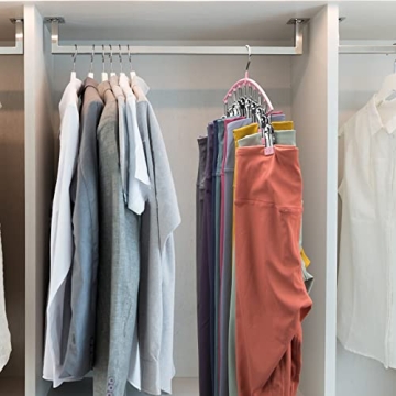 Space-Saving Legging Organizer Hangers 2 Pack for 20 Pants