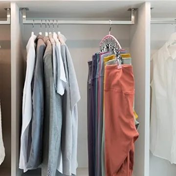 Space-Saving Legging Organizer Hangers 2 Pack for 20 Pants