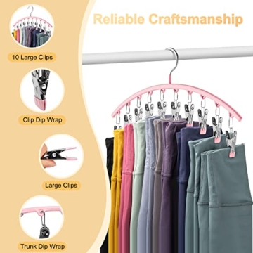 Space-Saving Legging Organizer Hangers 2 Pack for 20 Pants