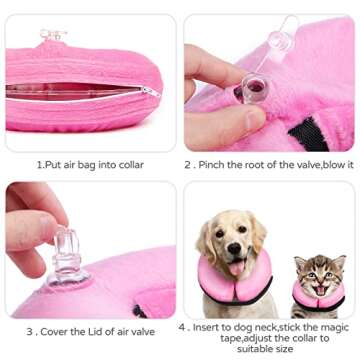 Adjustable Inflatable Dog Collar for Recovery