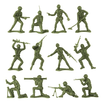 TimMee Plastic Army Men OD Green 48pc Toy Soldiers USA Made