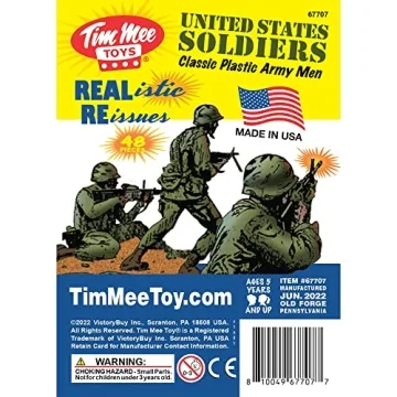 TimMee Plastic Army Men OD Green 48pc Toy Soldiers USA Made