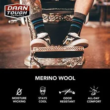 Darn Tough Men's Merino Wool Light Crew Socks - Lifetime Guarantee