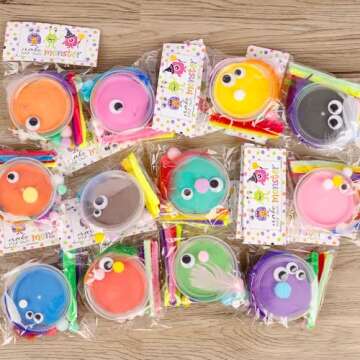 VENUSFIT Valentines Day Gifts for Kids - 12 PCS Valentines Cards School Classroom with Monster Air D...