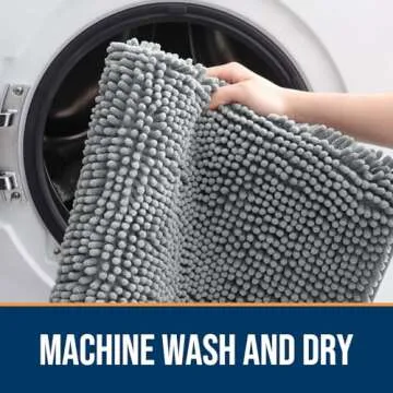 OLANLY Dog Door Mat - Absorbent Chenille Mud Mat