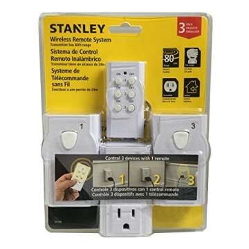Stanley 31166 Wireless Remote Control System, White, 3 Each