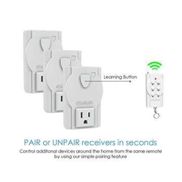 Stanley 31166 Wireless Remote Control System, White, 3 Each