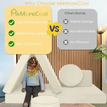 MeMoreCool Modular Kids Play Couch for Toddlers