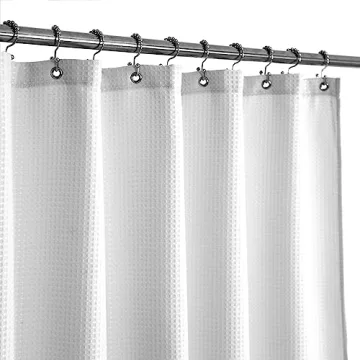 Barossa Design Waffle Shower Curtain & Liner Set for Modern Bathrooms