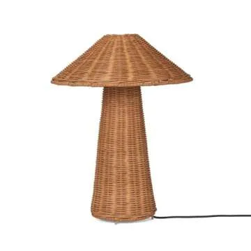 Handwoven Rattan Mushroom Table Lamp for Beautiful Spaces