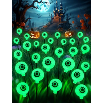 Creepy Solar Eyeball Lights - Perfect for Halloween Outdoor Decor