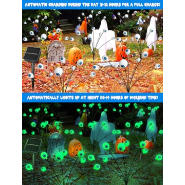 Solar Halloween Eyeball Lights for Outdoor Decorations