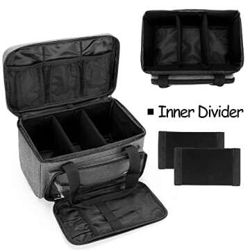 CURMIO Small First Aid Bag Empty, Family First Aid Kit Case, Medicine Storage Organizer Box for Home...