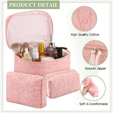 Paterr Cute Makeup Bag Set for Stylish Travel Organization