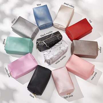 Sohynca PU Leather Cosmetic Bag for Daily Use