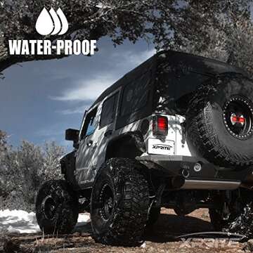 Xprite LED Tail Lights Smoked Lens for Jeep Wrangler 2007-2018