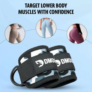 DMoose Ankle Straps for Cable Machines - Premium Comfort and Fit