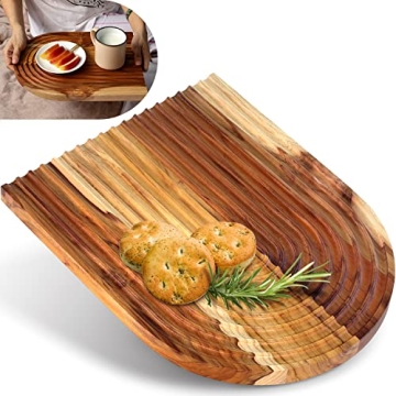 Decorative Wooden Teak Charcuterie Board, Wooden Serving Boards for Kitchen Home Decor, Coffee Table...