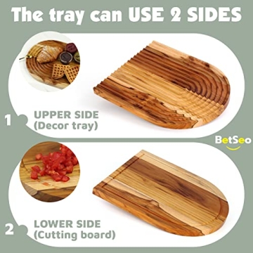 Elegant Wooden Teak Charcuterie Board for Gathering & Serving