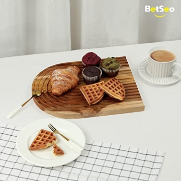 Elegant Wooden Teak Charcuterie Board for Gathering & Serving