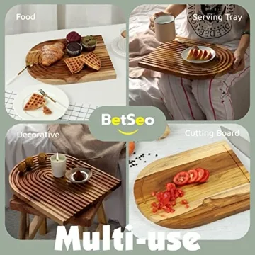 Elegant Wooden Teak Charcuterie Board for Gathering & Serving