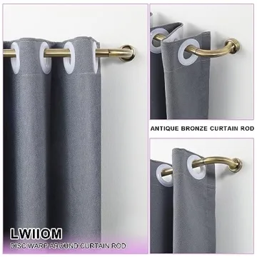 Antique Bronze Disc Curtain Rod, Adjustable Elegant Design