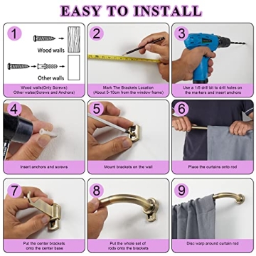 Antique Bronze Disc Curtain Rod, Adjustable Elegant Design