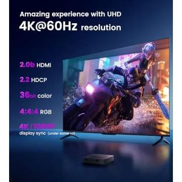 avedio links HDMI Splitter 4K@60Hz, HDMI Splitter 1 in 2 Out, HDMI Splitter for 2 Same Screen Only Mirror Screens, Support 3D Dol-by Vision Atmos HDMI2.0b, HDCP2.2, 18.5Gbps, Auto Scaling,FullHD 1080P
