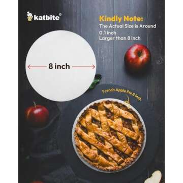 Katbite Heavy Duty Parchment Rounds 8 Inch 200 Pcs