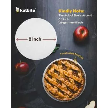 Katbite Heavy Duty Parchment Rounds 8 Inch 200 Pcs