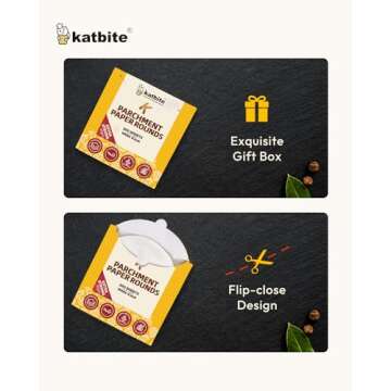 Katbite Heavy Duty Parchment Rounds 8 Inch 200 Pcs