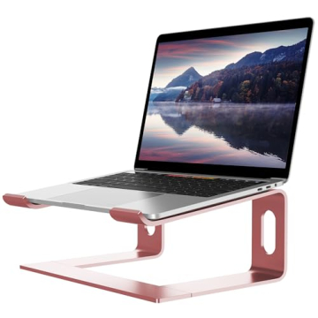 ALASHI Laptop Stand for Desk, Aluminum Computer Riser, Ergonomic Notebook Holder, Detachable Metal L...
