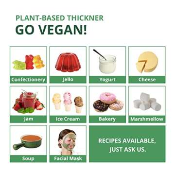 LIVING JIN Agar Agar Powder, 4 oz. Plant-Based Gelatin Powder, Vegan Agar Agar, Vegan Jello, Sugar-Free, 100% Natural Red Algae