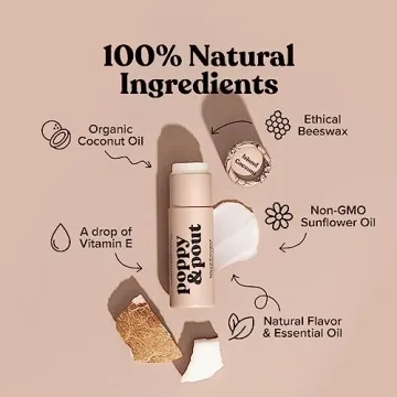 Poppy & Pout Coconut Jumbo Lip Balm in Eco-Friendly Tube