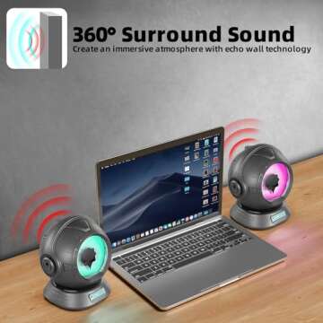 sovenomund Ferrofluid Speaker, Ferrofluid Audio Visual Speaker, Dancing Ferrofluid with 2 Adjustable Modes and Colorful Lights (Silver)