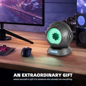 sovenomund Ferrofluid Speaker, Ferrofluid Audio Visual Speaker, Dancing Ferrofluid with 2 Adjustable Modes and Colorful Lights (Silver)