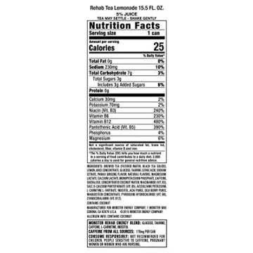 Revitalize Your Day with Monster Energy Rehab Tea + Lemonade 15-Pack