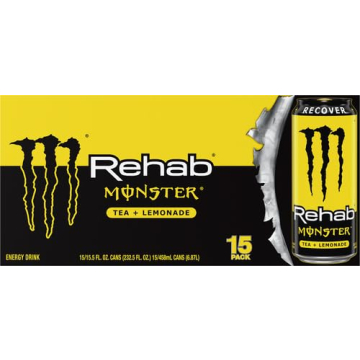 Monster Energy Rehab Tea + Lemonade 15-Pack Refreshment