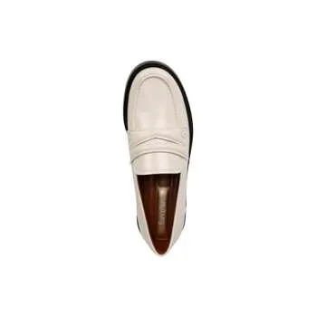 Franco Sarto Womens Lillian Slip On Penny Loafer Vanilla White 7 M
