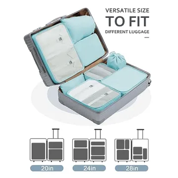 DIMJ Packing Cubes for Travel - 8-Piece Organizer Set