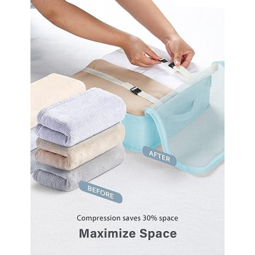 DIMJ Packing Cubes for Travel - 8-Piece Organizer Set